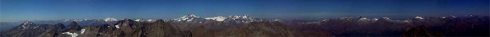 gipfel-panorama vom petzeck/schobergruppe - 3.284m