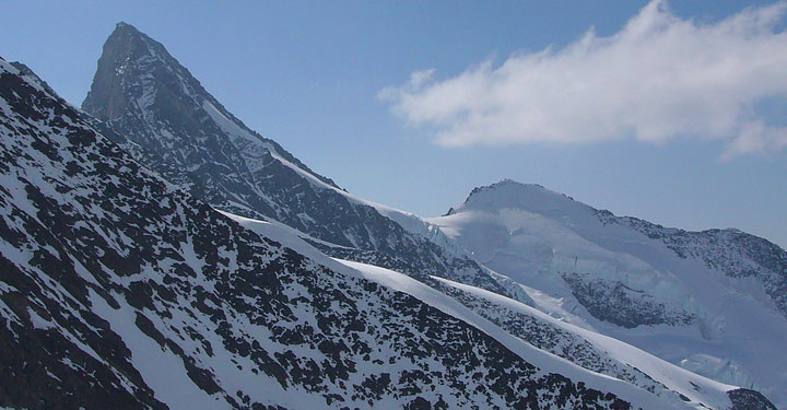 gross grünhorn, 4.044m - vom aufstieg fiescherhorn